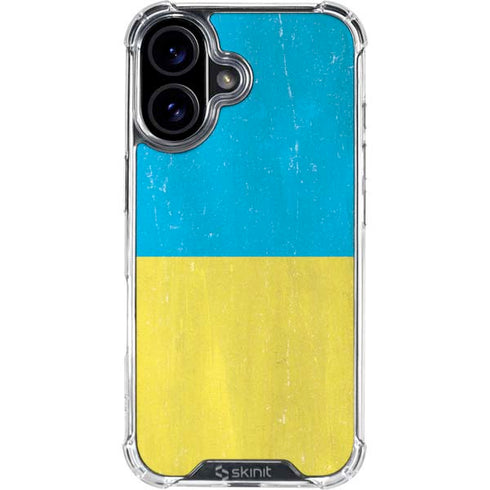 Ukraine Flag Distressed iPhone 16 Clear Case